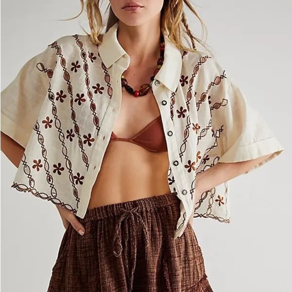 Free people cut out crop top